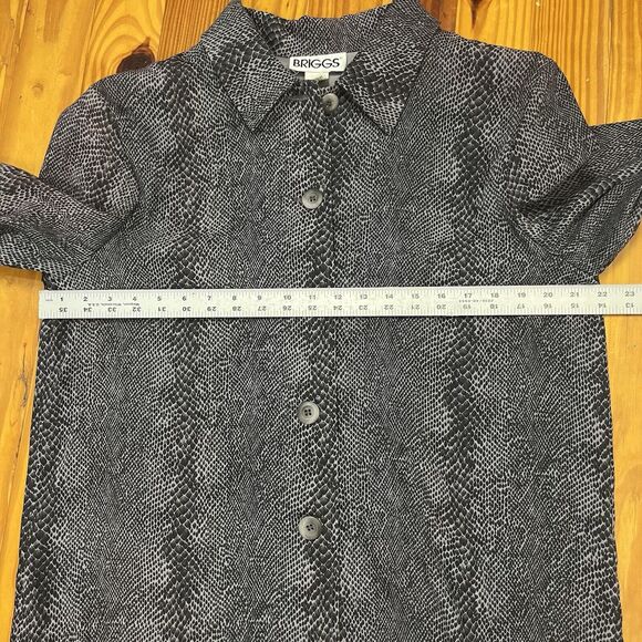 Vintage Snakeskin Print Blazer Jacket Size L Glam Rocker Mob Wife New NWT READ - Picture 6 of 16